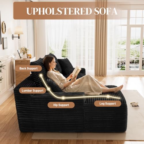85" L Shaped Cloud Boneless Sectional Couches - Image 5
