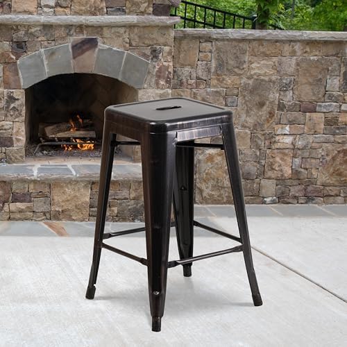 Flash Furniture 24 in Metal Counter Stool - Image 2