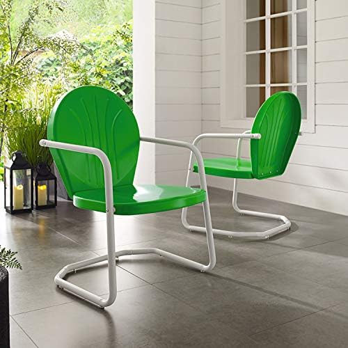Crosley Furniture Griffith Retro Metal Outdoor Chair - Image 4