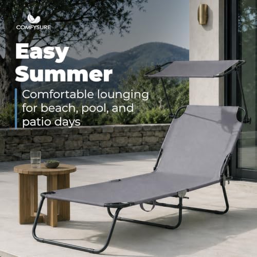 ComfySure Folding Outdoor Lounge Chair - Image 3