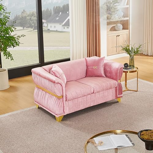 KEIKI 62" Luxury Oversized Velvet Chesterfield Sofa - Image 4