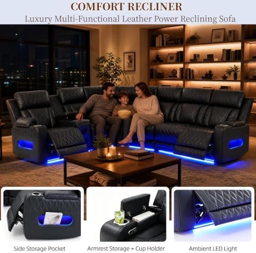 Power Reclining Sectional Sofa - Image 5
