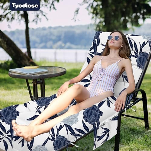 Outdoor Chaise Lounge Chair Cushion, Thickened Non-Slip Patio Lounge Chair - Image 5