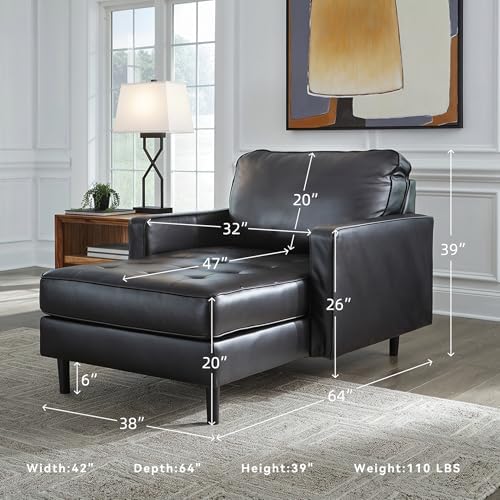 Signature Design by Ashley Bryceview Modern Tufted Chaise Lounge, No Assembly - Image 3