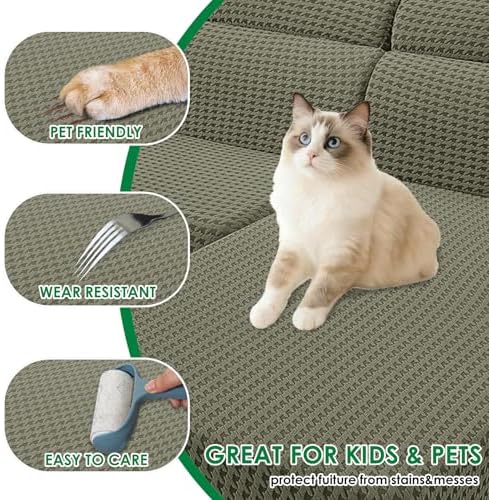 MAXIJIN Couch Cushion Covers for Sectional Sofa, Stretch Sofa Cushion Cover - Image 4