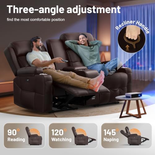 RV Loveseat Recliner Sofa Set, Home Theater Seating - Image 4