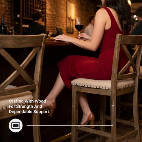 Signature Design by Ashley Rustic Counter Height Bar Stool - Image 6