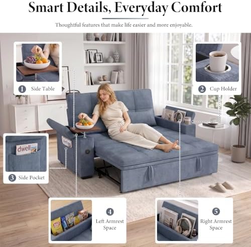 Dreamzie 65'' Convertible Sleeper Sofa Bed - Image 5