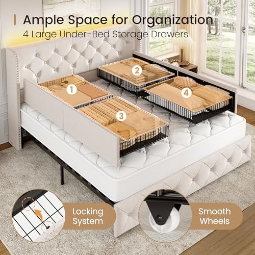 BRELTAM Queen Size Bed Frame - Image 4