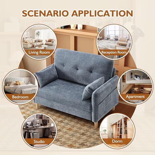 Urhanherry 47" Small Sofa Couch - Image 6