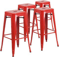 Flash Furniture 30 in Metal Indoor/Outdoor Backless Barstool by FlashFurniture