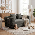 53.15'' Convertible Compressed Corduroy Folding Cloud Sofa Bed, Modern Boneless by GORGENIUS