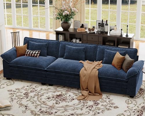 CDCASA 120" Oversized Modular Sectional Sofa, Comfy Cloud Couch, 3-Seater by CDCASA