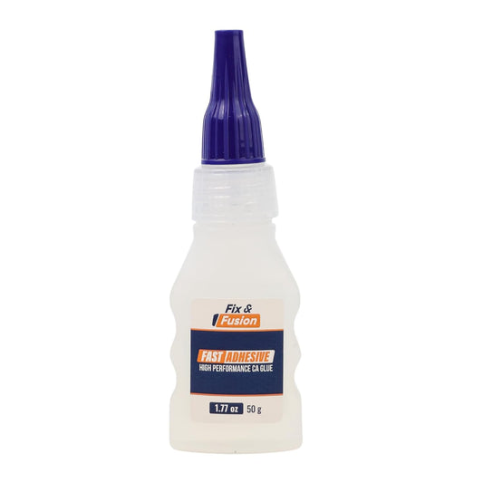 FIX & FUSION Ca Super Glue (1.77 Oz), Fast Adhesive/Cyanoacrylate Glue for Woodworking, Plastic, Rubber, Granite, DIY & Industrial, (1 Pack)