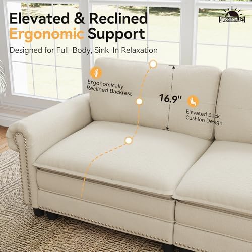 SUNSHINE VALLEY Modular Sectional Sofa Set Living Room 2-Piece Deep Seats - Image 7
