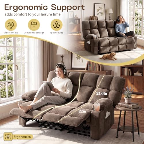 Oversized Loveseat Recliner Sofa, Double Recliner, Big Large Reclining Sofa - Image 4