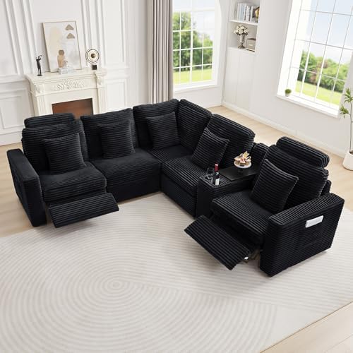 RARZOE Modular Sectional Couch Corner Seat Module, Corduroy Armless Corner Seat - Image 5