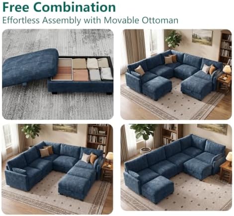 Modular Sectional Sofa, Oversized V-Shaped Couch - Image 5