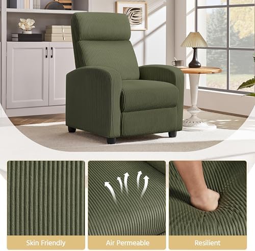 Yaheetech Recliner Chair with 3 Adjustable Angles Armchair Dark Green - Image 6