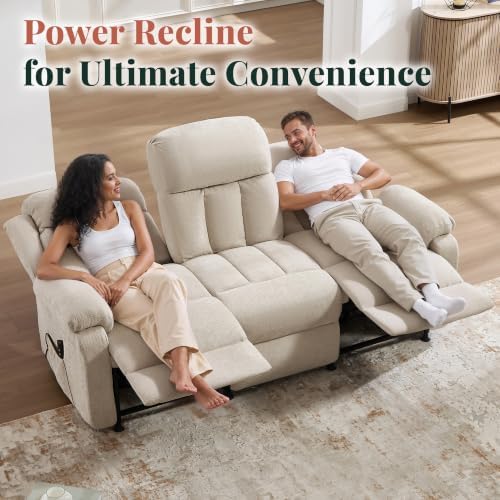 Jocisland 77" Power Reclining Sofa, Recliner Couch - Image 3