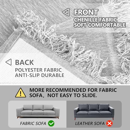 MEETSKY Couch Cover Sectional L Shape Sofa Covers Protector Sofa Throw Cover - Image 4