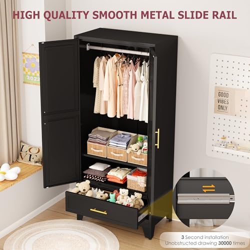 GAIOUS Metal Armoire Wardrobe Closet Cabinet - Image 5