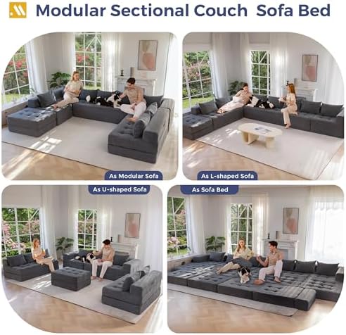 MAXYOYO 9-Seater U-Shaped Modular Sectional Sofa Couch - Image 5