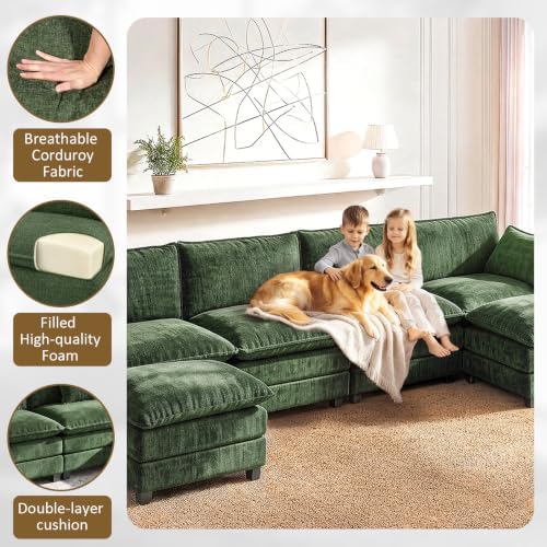 LEVELEVE 146" U-Shape Modular Sofa - Image 5