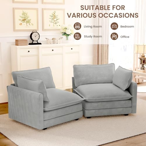 ROWHY 78'' Sectional 2 Seat Cloud Loveseat - Image 6
