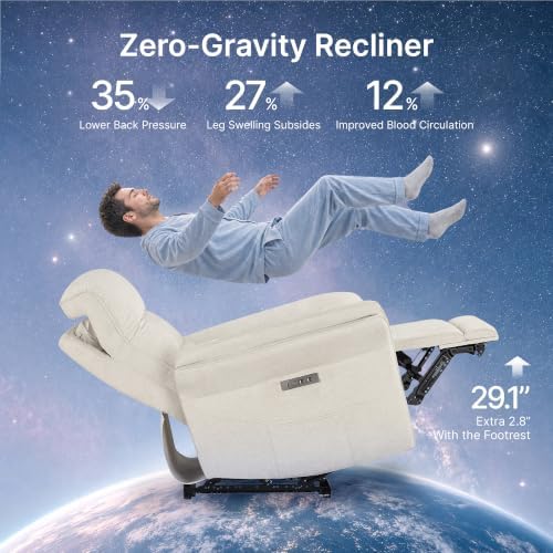 KISLOT Dual Motor Power Recliner Chair, Zero Gravity USB & Type-C - Image 6