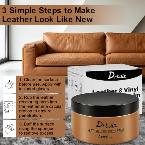 Camel Leather Recoloring Balm, Leather Repair Kit - Image 4
