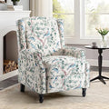 Floral Pushback Recliner Chair, Modern Armchair in Fabric by UIXE