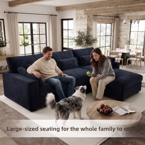 WorthFurni 113.4'' Modular Sectional Sofa, L Shaped Oversized Extra Deep Couches - Image 4