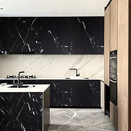 Marble Contact Paper Black Extra Wide Peel and Stick - Image 4