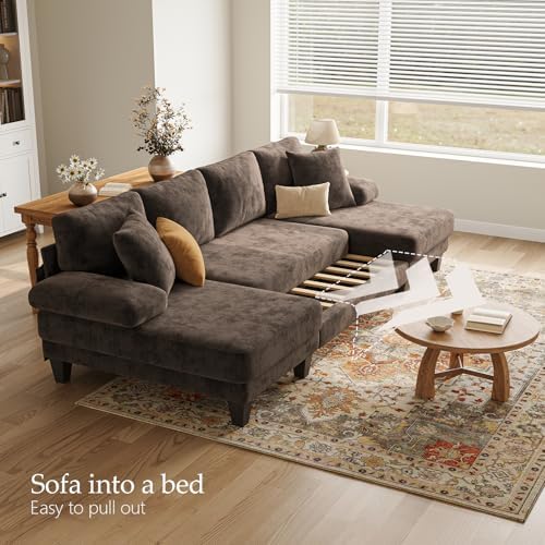 Txtin's Sleeper Sofa with Pull Out Couch Bed | 112 Inch Couches - Image 4