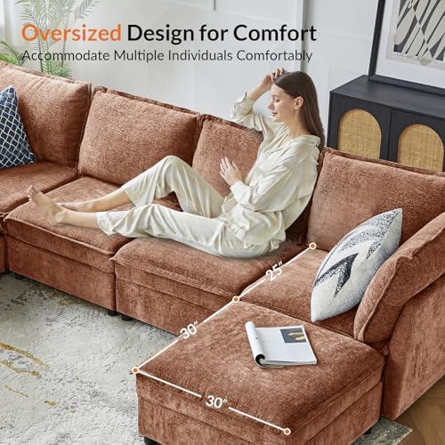 HULALA HOME Modular Sectional 8 Seater Sofa - Image 4