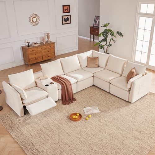 6-Seater Power Reclining Sectional Sofa Set by Unknown