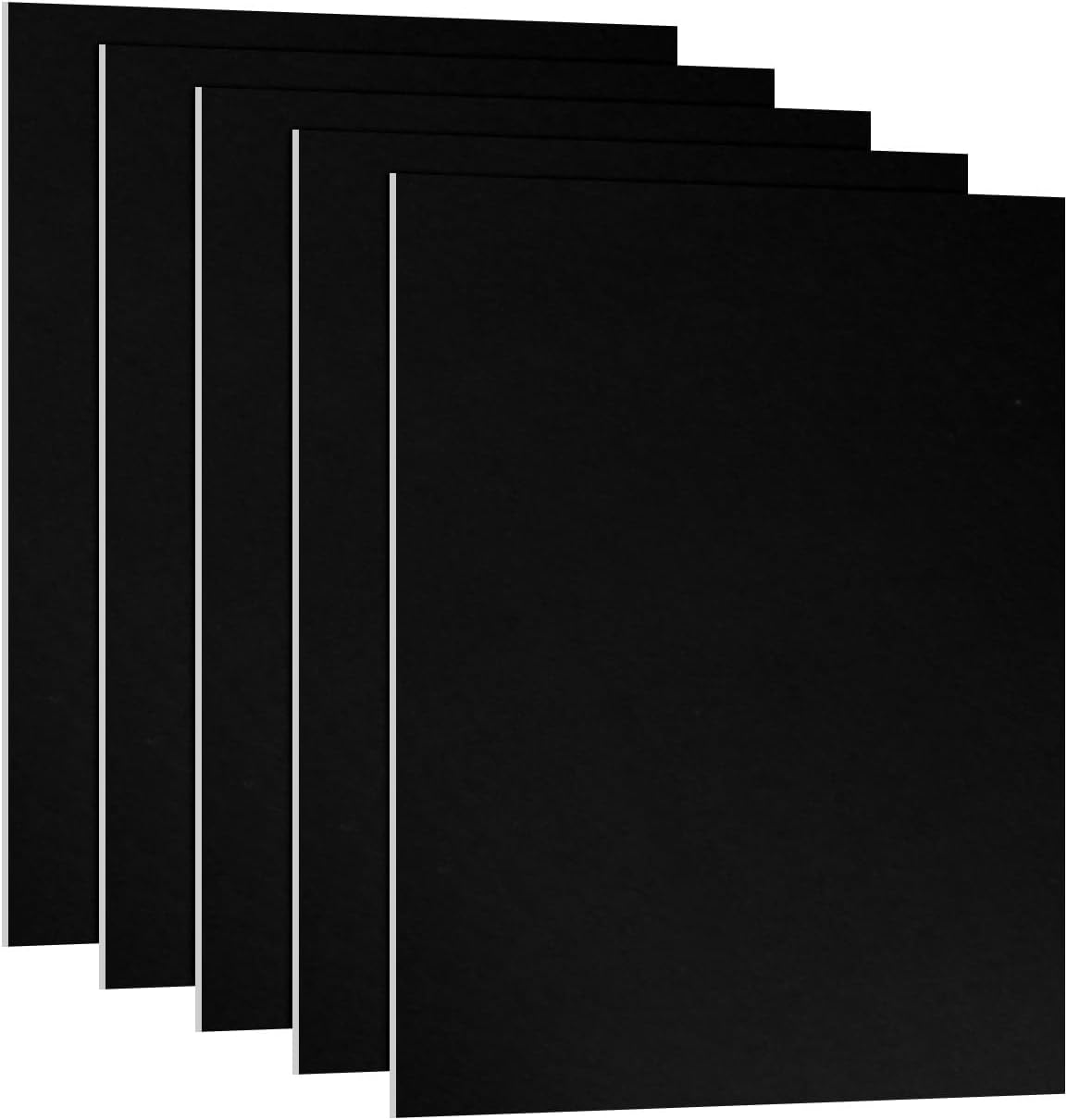 PATIKIL 7x5x1/32inch Anodized Aluminum Sheet, 5Pcs Metal Rectangle Aluminum Plate 0.8mm Thick Engraving Blanks for Laser Engraving DIY Decorative Crafting Home Decoration, Black