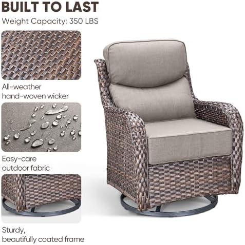 Swivel Patio Chairs sofa Set of 4 - Image 6