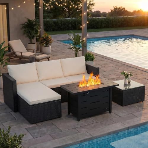 JAMFLY 4-Piece PE Wicker Patio Set by JAMFLY