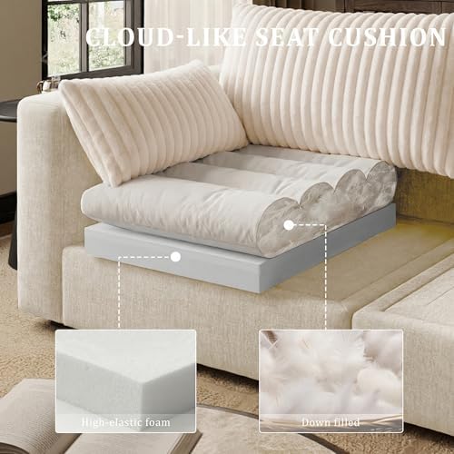 99" Cloud Modular Sectional Sofa - Image 6
