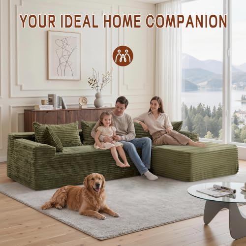 Korser 110" L-Shaped Modular Sectional Sofa - Image 5