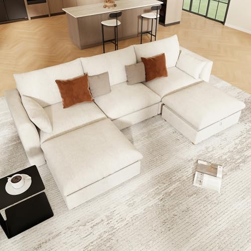 WorthFurni Oversized Modular Sectional Sofa, Comfty 5 Seat Modular Sofa - Image 7