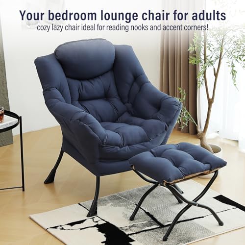 Furlide Lazy Chair with Ottoman, Soft Comfy Chair - Image 3