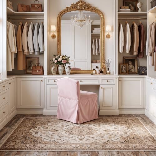 Pink Velvet Makeup Vanity Chair - Image 6