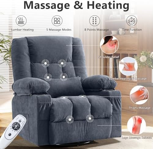 Swivel Rocker Recliner Chair - Image 3