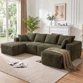 118" U Shaped Boneless Couches for Living Room, Modular Sectional Sofa by TEKIROSE