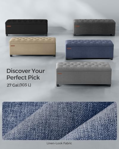 SONGMICS Storage Ottoman Bench, Foot Rest - Image 6