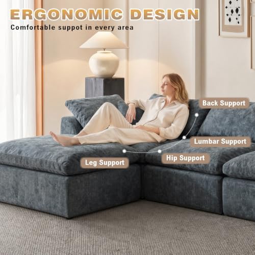 109" Boneless Cloud Couch Sectional - Image 3