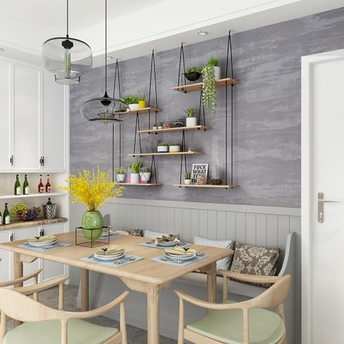 31.5x157inch Extra Wide Light Grey Concrete Wallpaper Peel and Stick Silver - Image 3